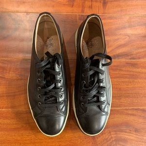 J & M  1850 Johnston Murphy Mens Leather Lace Up 27-1085 Shoes Black 11